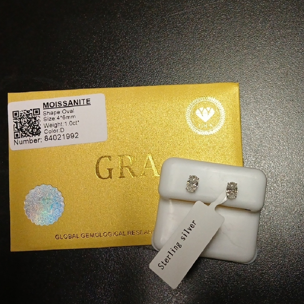 Sterling Silver Moissanite Earrings